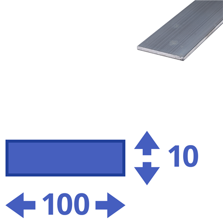aluminium strip 100x10mm