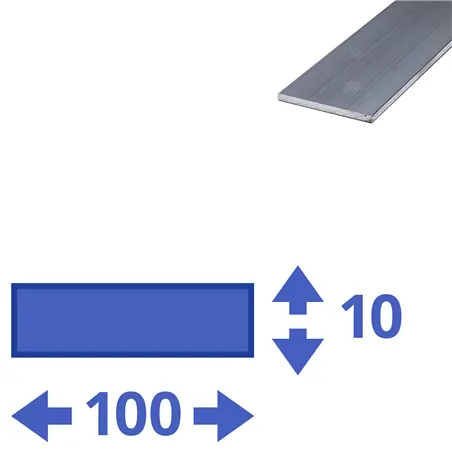 aluminium strip 100x10mm