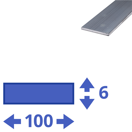aluminium strip 100x6mm