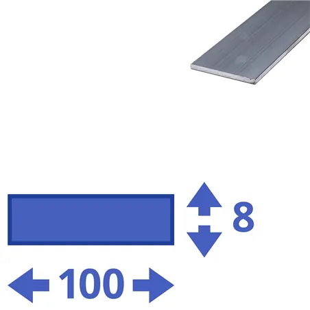 aluminium strip 100x8mm