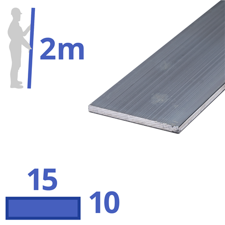 aluminium strip 15x10mm