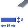 aluminium strip 15x8mm