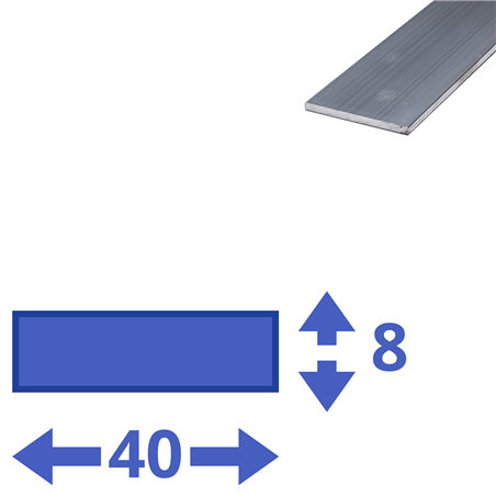 aluminium strip 40x8mm