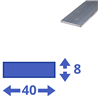aluminium strip 40x8mm