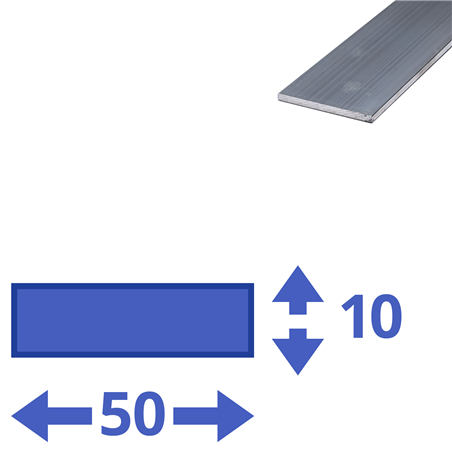 aluminium strip 50x10mm
