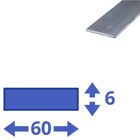 aluminium strip 60x6mm