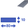 aluminium strip 80x10mm