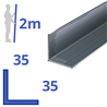 aluminium L-profiel 35x35x2mm