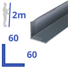 aluminium L-profiel 60x60x2mm