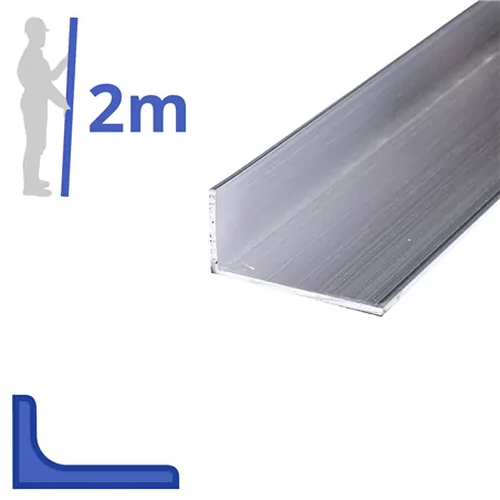 aluminium ongelijk L-profiel 40x20x2mm
