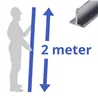 aluminium T-profiel 60x60x3mm