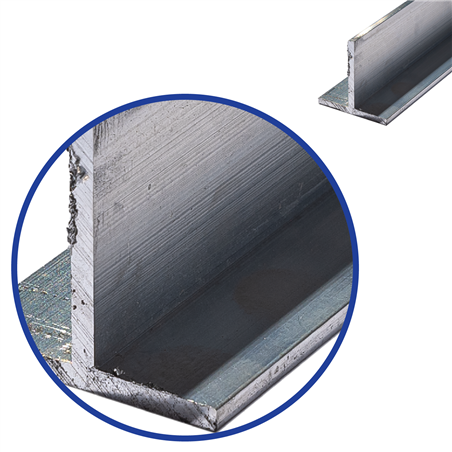aluminium T-profiel 25x25x2mm
