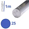 aluminium rond 25mm, lengte 1000mm
