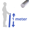 aluminium rond 10mm, lengte 1000mm