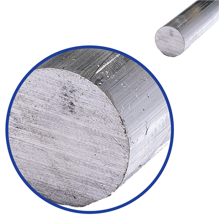 aluminium rond 6mm, lengte 1m