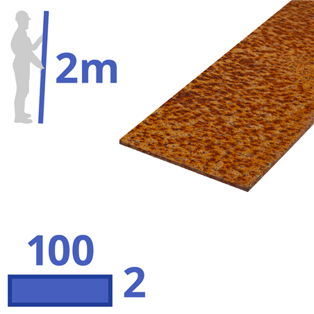 Corten strip 100x2mm