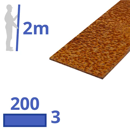 Corten strip 200x3mm