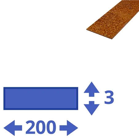 Corten strip 200x3mm