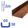 Corten u-profiel 40x80x40x2mm