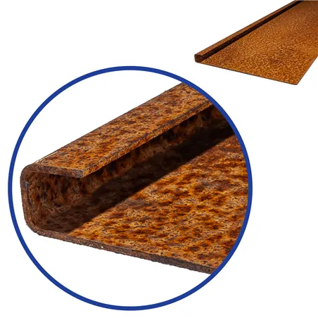 Cortenstaal border 20 x 40 x 190 x 2 mm: Lengte 2mtr Cortenstaal border 20 x 40 x 190 x 2 mm: Lengte 2mtr