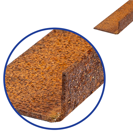 Corten L-profiel 80x40x2mm