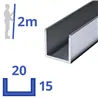 Aluminium U-profiel 15x20x15x2mm