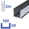 Aluminium U-profiel 50x100x50x5mm