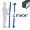 Aluminium U-profiel 20x12x20x2mm