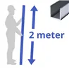 Aluminium U-profiel 15x20x15x2mm