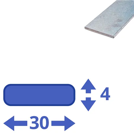 Verzinkte stalen  strip 30x4mm