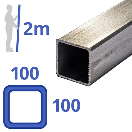 rvs koker 100x100x3mm