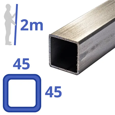 rvs koker 45x45x2mm