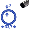 rvs buis 33,7x2mm