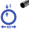 rvs buis 40x2mm
