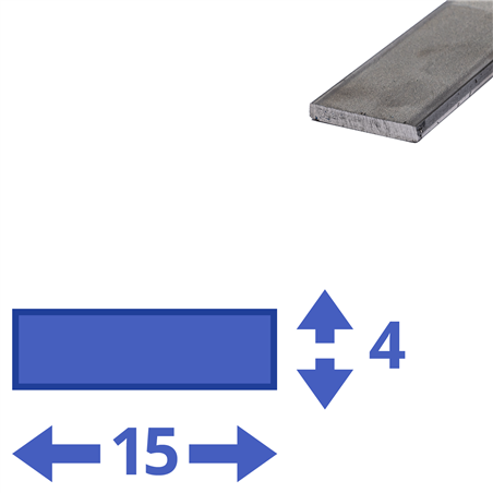 rvs strip 15x4mm