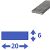 rvs strip 20x6mm