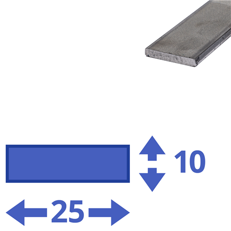 rvs strip 25x10mm