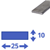rvs strip 25x10mm