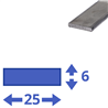 rvs strip 25x6mm