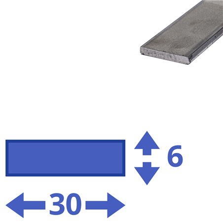 rvs strip 30x6mm