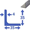 rvs L-profiel 35x35x4mm