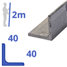 rvs L-profiel 40x40x4mm