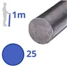 rvs rond 25mm, lengte 1000mm