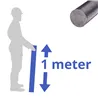 rvs rond 25mm, lengte 1000mm