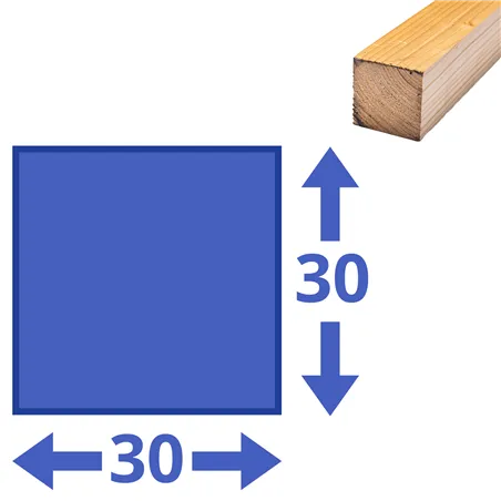 Vurenhout geschaafd 30x30 mm
