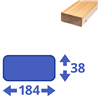 Vurenhout SLS 184x38 mm