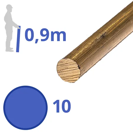 Messing rond 10mm