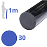 POM rond 30mm (zwart), lengte 1m