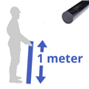 POM rond 20mm (zwart), lengte 1m
