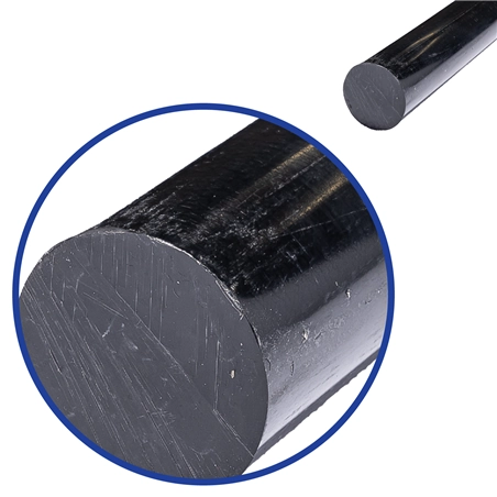 POM rond 20mm (zwart), lengte 1m POM rond 20mm (zwart), lengte 1m